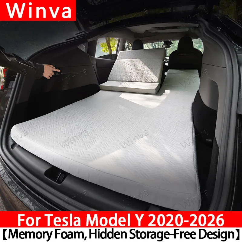 

Автомобильный матрас для Tesla Model Y Juniper 2025-2026: Складной матрас из пены с эффектом памяти для Tesla Model Y 2020-2026, аксессуар для кемпинга
