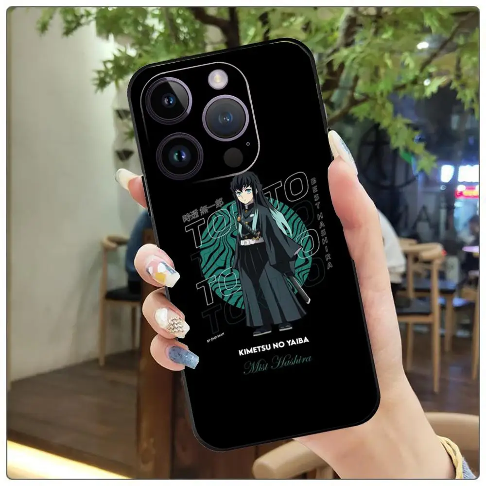 حافظة هاتف D_demon S_slayer موضة xx حافظة هاتف لهاتف 15 Pro MAX 14 11 12 13Mini X XS XR 6 7 8 Plus حماية من السيليكون الناعم