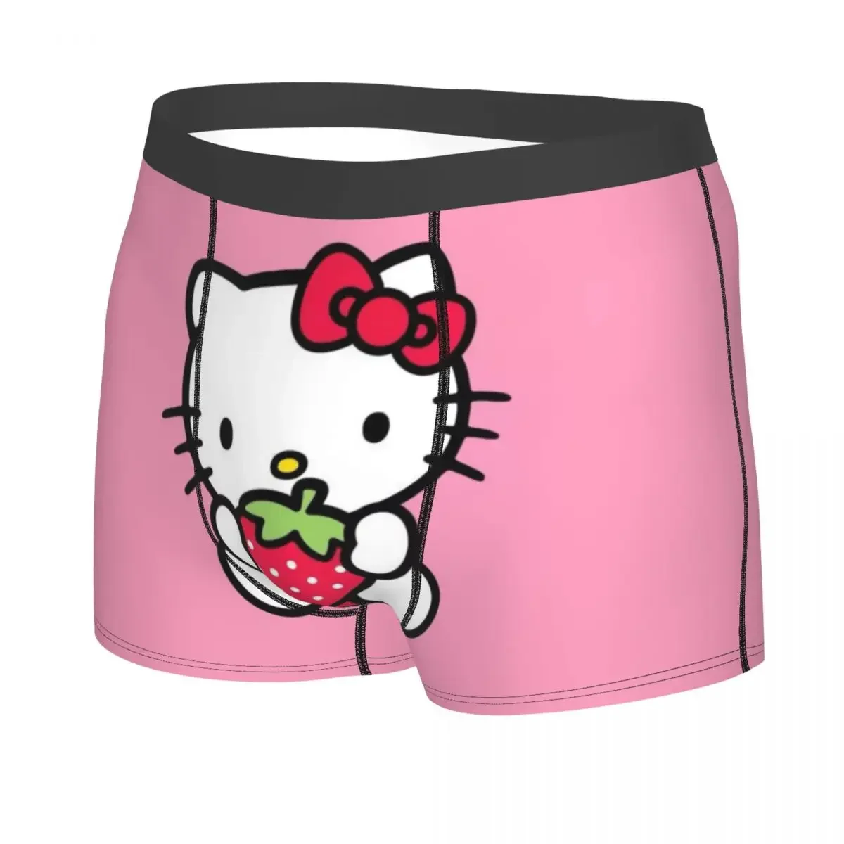 Male Funny Sanrio Hello  Underwear Cartoon Boxer Briefs Soft Shorts Panties Underpants