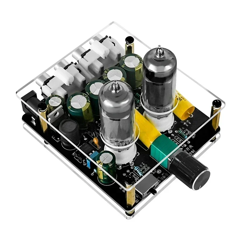 Upgraded 6K4 Tube Preamplifier Amplifiers HiFi Tube Preamp Bile Buffer Auido Amp Speaker Sound Amplifier Home Theater DIY