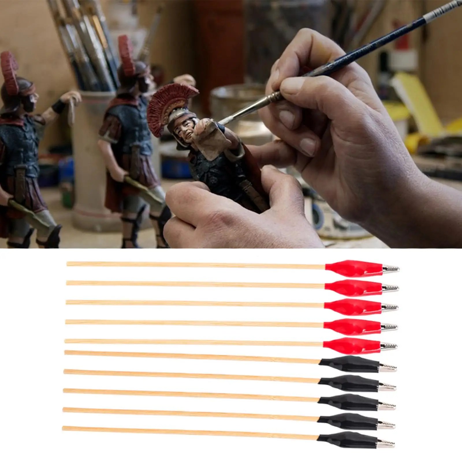 

10 Pieces Model Spraying Clips Professional Modeling Tool Portable Clamping Practical Craft Painting Clip Craft Making Supplies
