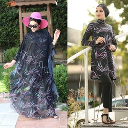 Costume da bagno musulmano modesto Hijab Costume da bagno donna Costume da bagno Cover Up Burkini Hijab per donna Costume da bagno islamico a maniche lunghe