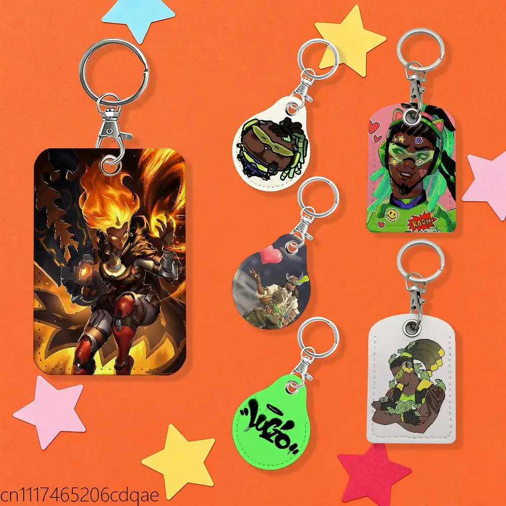For Overwatch Lucio Rectangular Keychain Bus House Access Card Protective Cover PU Leather ID Best Sellers