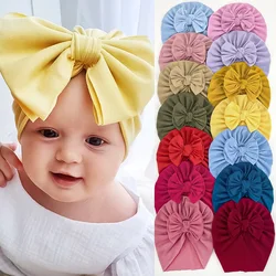 1 Pieces Children Print Baby Hat Kids Bowknot Cap Newborn Girls Photography Props Spring Autumn Modis Beanie Turban Infant Props