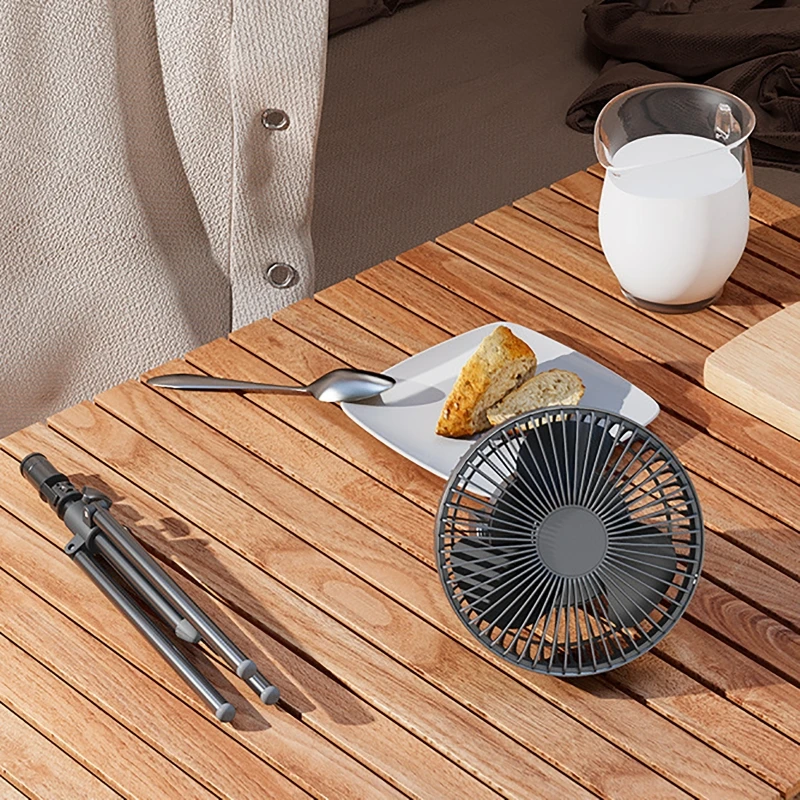 มัลติฟังก์ชั่พัดลมกลางแจ้ง Retractable 180 ° อัตโนมัติหัวพัดลมแสง Night Light เพดานพัดลมสำหรับ Office Home Camping