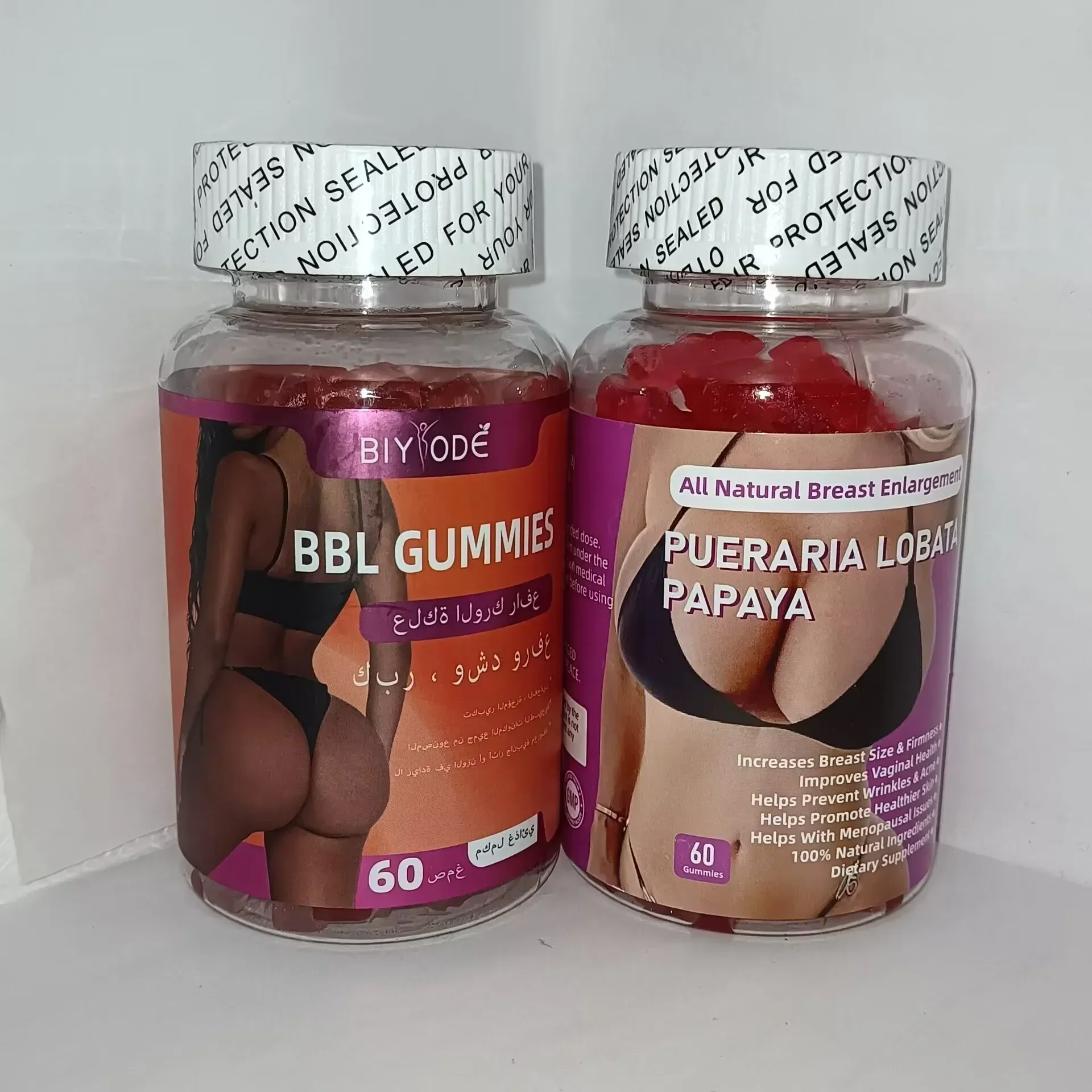 1 set of breast enhancement gummies+buttock lifting gummies to improve immunity firm and elastic muscle lines