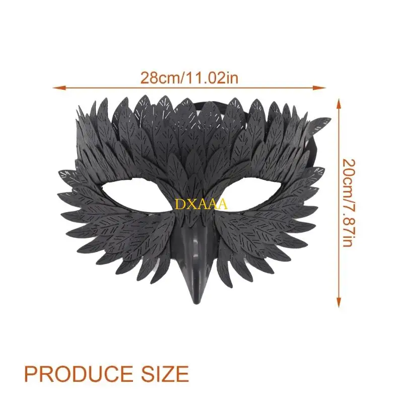 DXAA OWL FEATHE HAND FACE MASKQUERADES MASKEN #6
