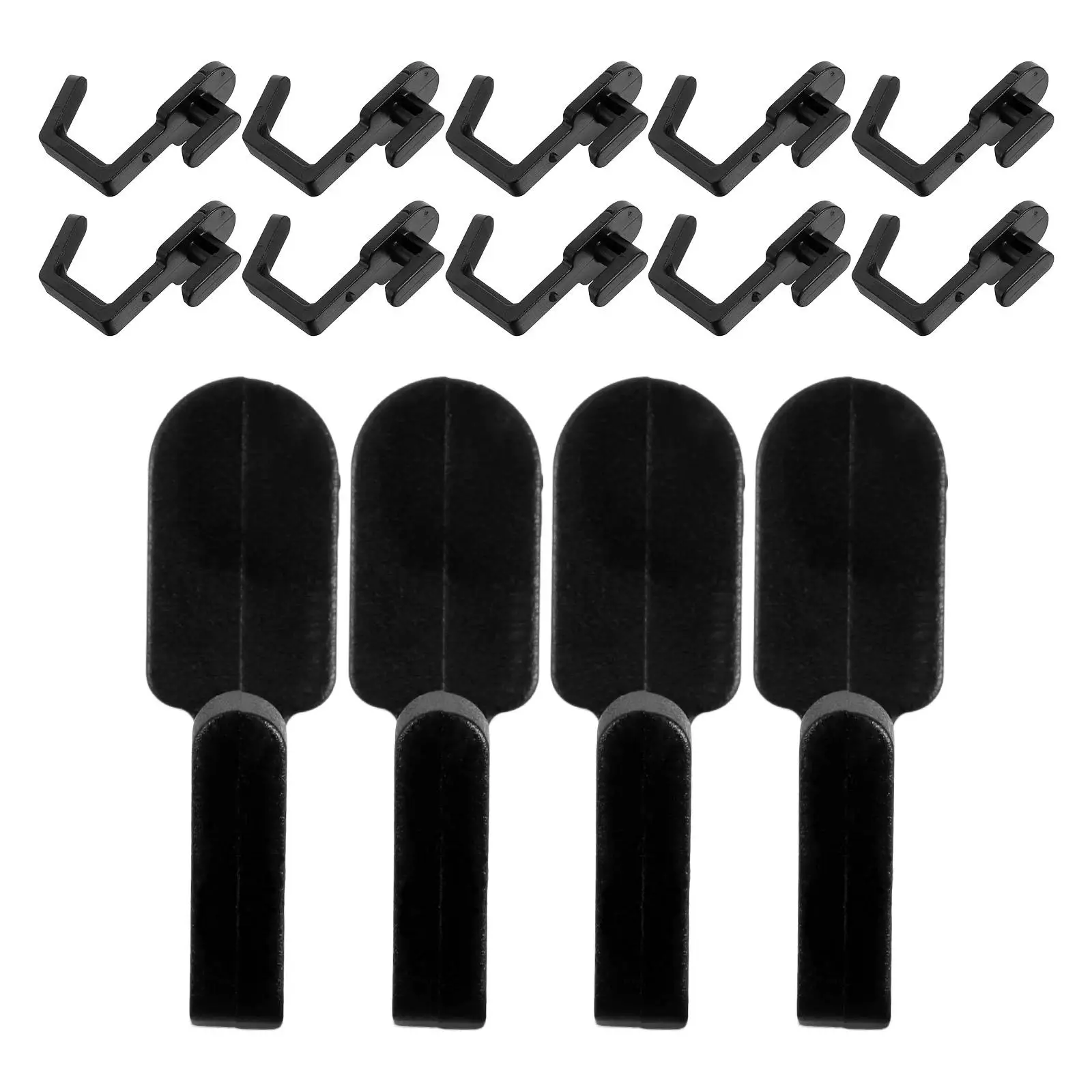 

30pcs Pegboard Hooks Black Tool Storage Plastic Holder Utility Shelving Garage Perfboard Hanger Hanging Rack Strong
