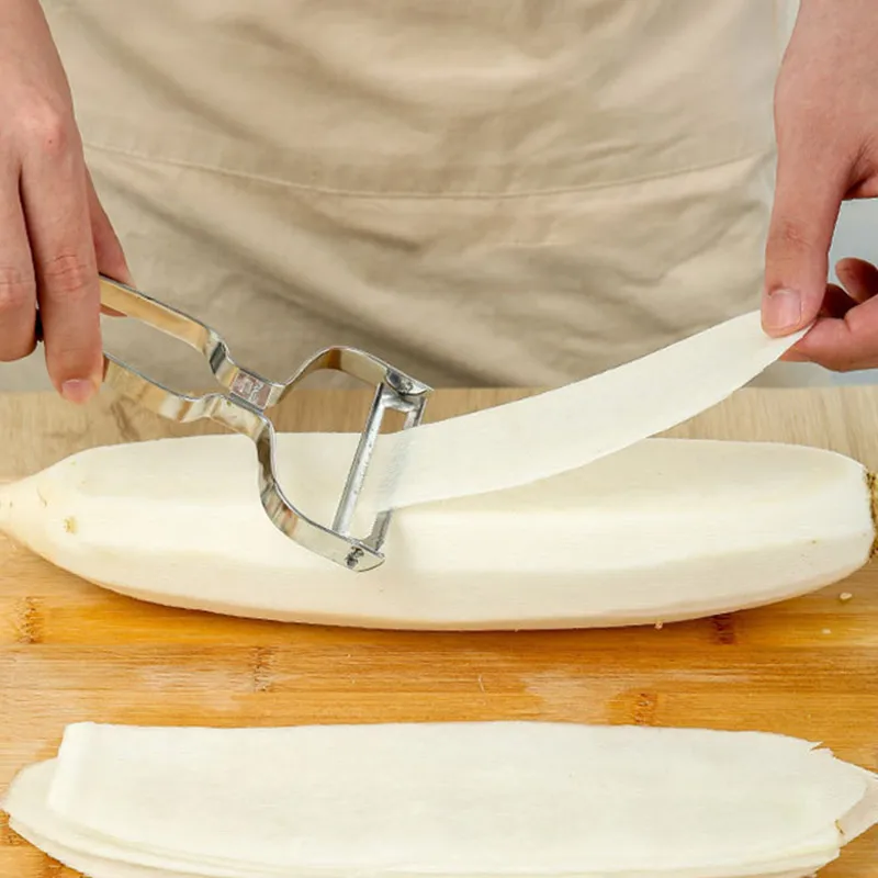 Schäler Gemüse Obst Edelstahl Messer Kohl Reiben Salat Kartoffel Slicer Küche Zubehör Kochen Werkzeuge Breiten Mund – Detail 6