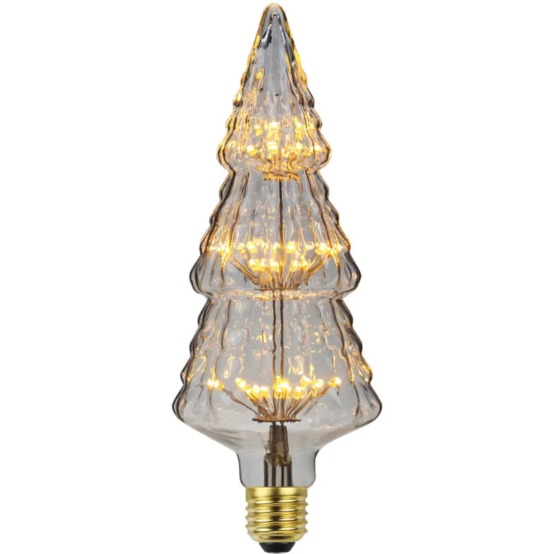 Lampadina Edison Albero di Natale Cielo pieno Stella Creativo Retro LED Trasparente Bolla Shell Luce gialla calda per decorazione d'interni