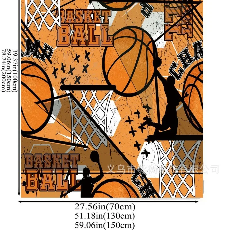 Sports Blanket Printed with basketballs and trophies Warm Cozy Soft Throw Blanket for All Season for Couch Sofa Bed