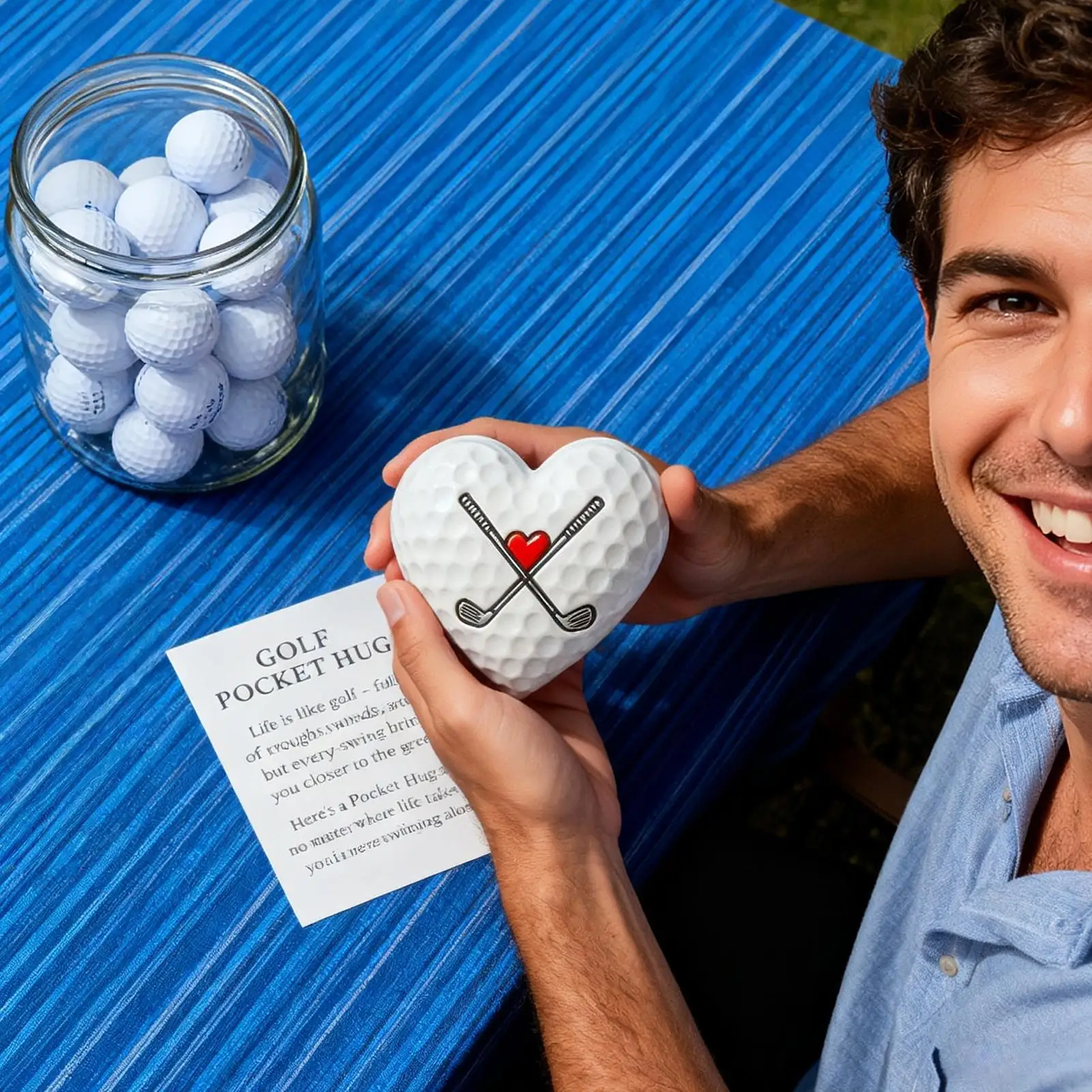 

Inspirational Golf Ball Decoration Heart Ball Inspiration Cards For Christmas Women Men Boyfriend Coworkers Friend Adults Easter