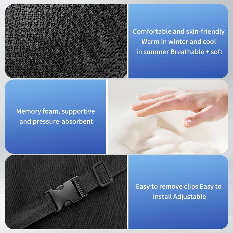 For KIA Car Seat Ice Silk Headrest Lumbar Cushion Pad Accessories Ceed ED 2006 2007 2008 2009 2010 2011 2012 view 2