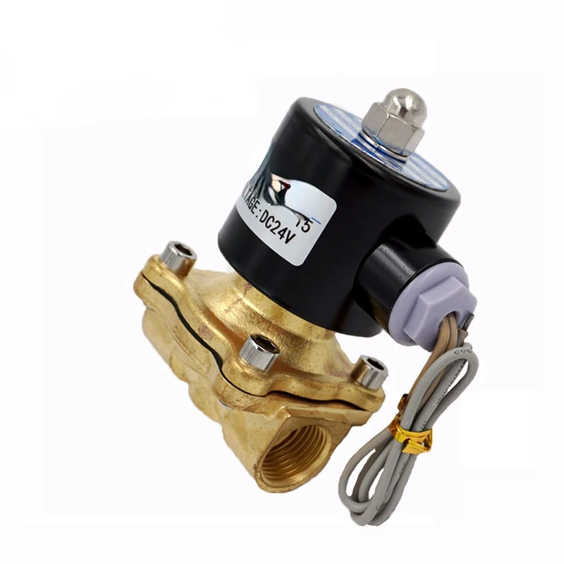 Order from china direct dc 24v 1/2 inch brass Pneumatic valve 2W200-20 water solenoid valve