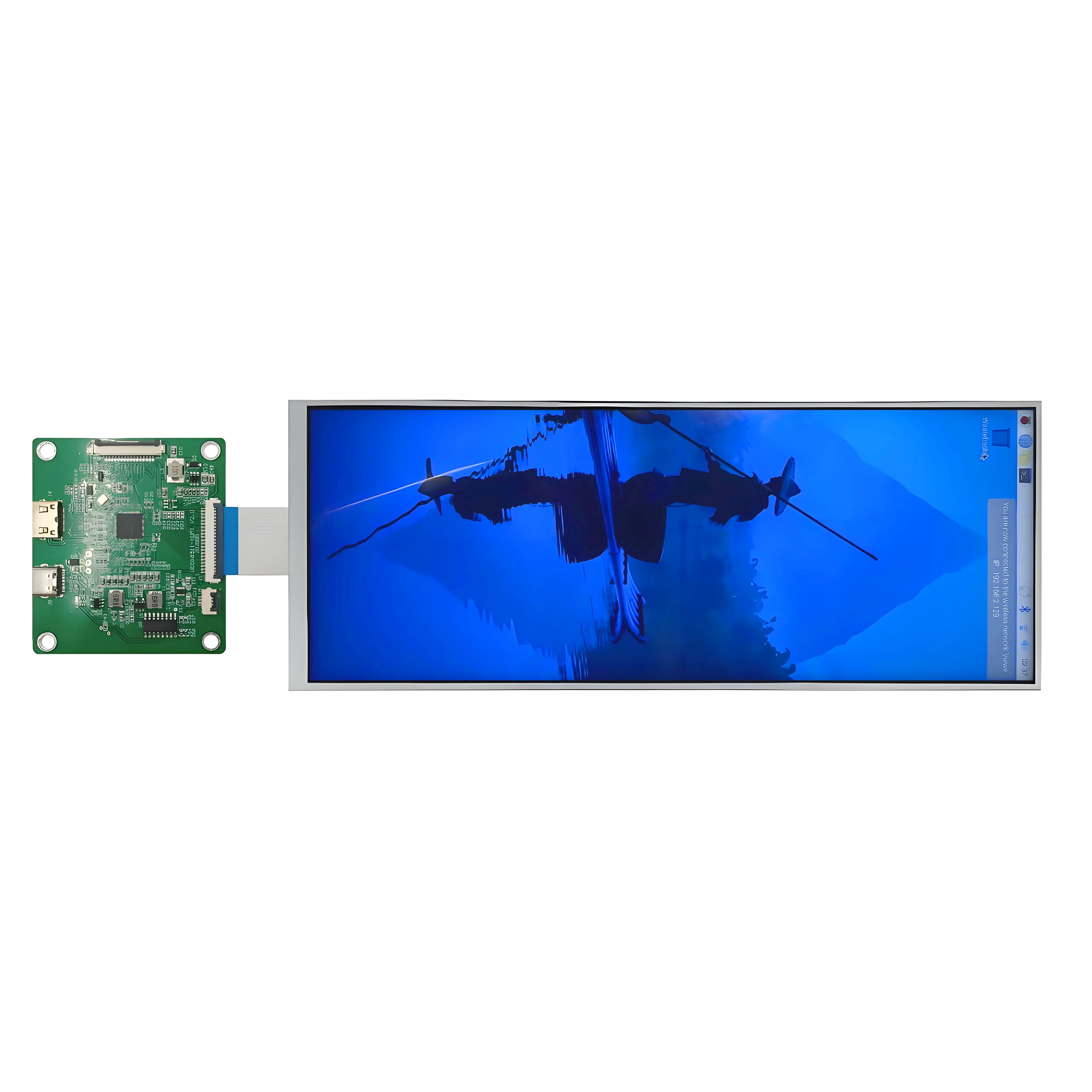 9.3 Inch 600x1600 TFT LCD Display for Raspberry Pi HD-MI Bar HMI Development Board High Resolution Screen