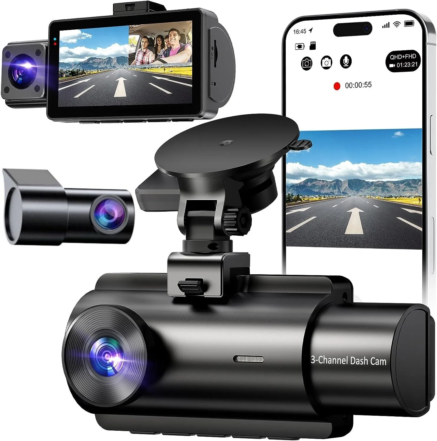 Car Dash Cam High-definition 4k Car Camera Night Vision 5G WIFI Motion Detection Full Loop Recording Dashcam for Car Black Box