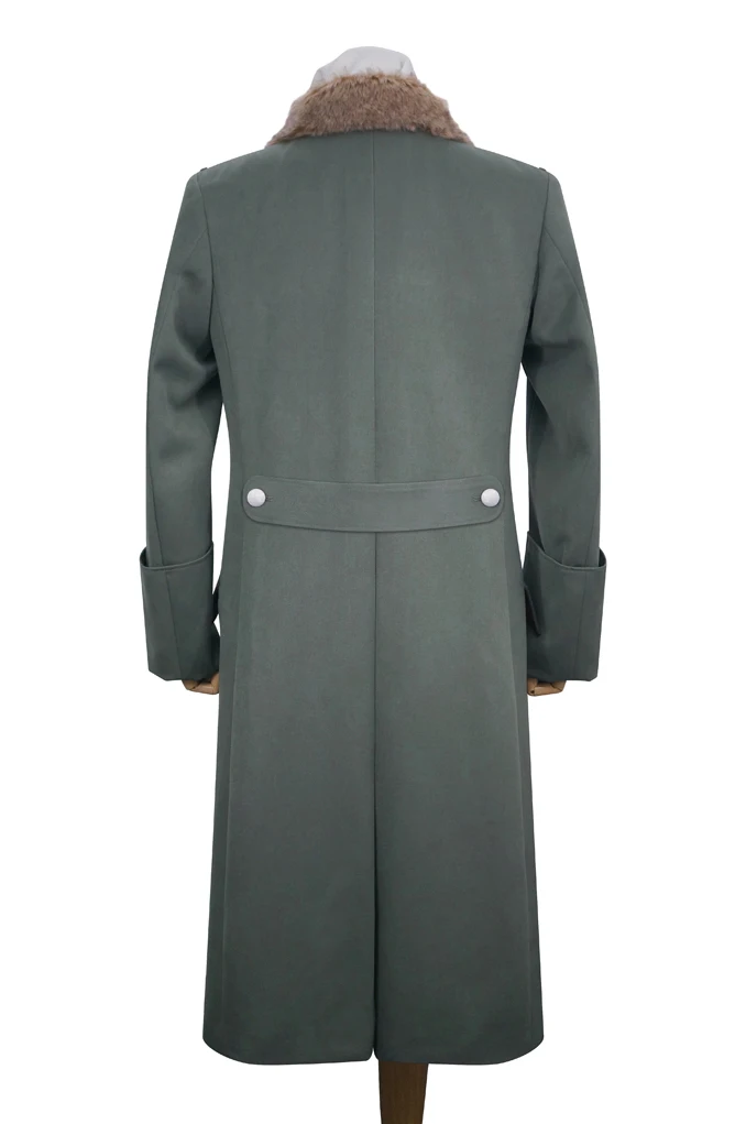 GUGE-009 الحرب العالمية الثانية الألمانية M37 Allgemeine Elite Officer الفراء طوق Gabardine Greatcoat