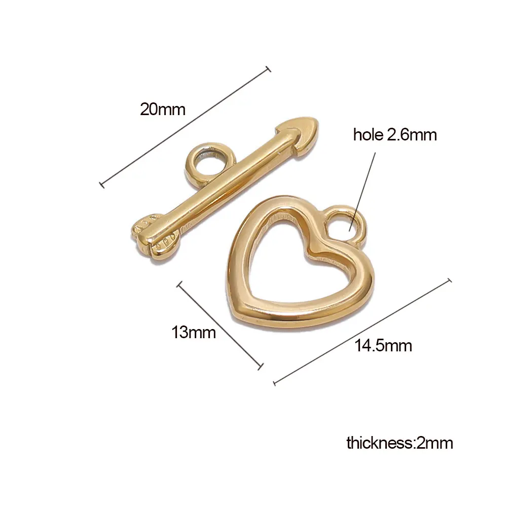 4 Sets Stainless Steel Irregular OT Clasps Bracelet Toggle Clasp Connectors for DIY Bracelet Necklace Jewelry Making Wholesale