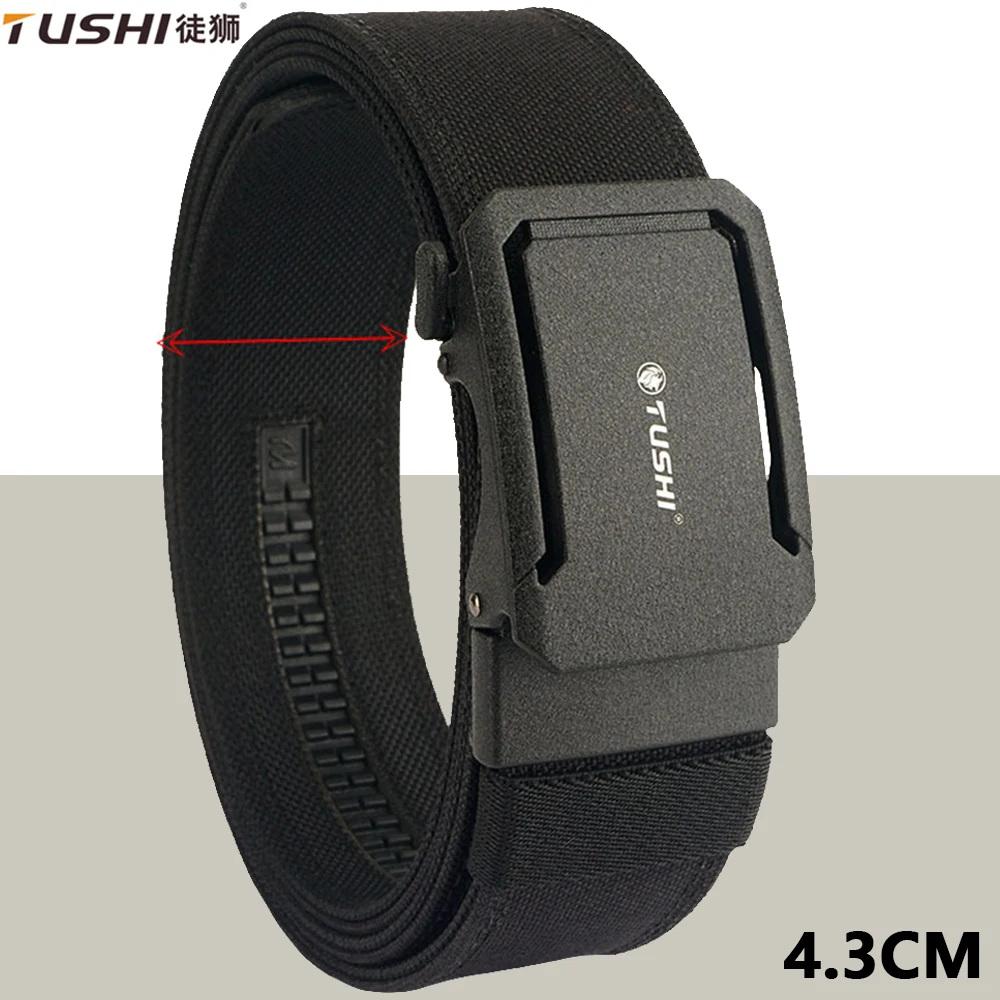 

TUSHI 4.3CM Tactical Belt Military Style Quick Release Buckle Belt Nylon Waist Belts Adjustable Army Belts Police Belt for Men