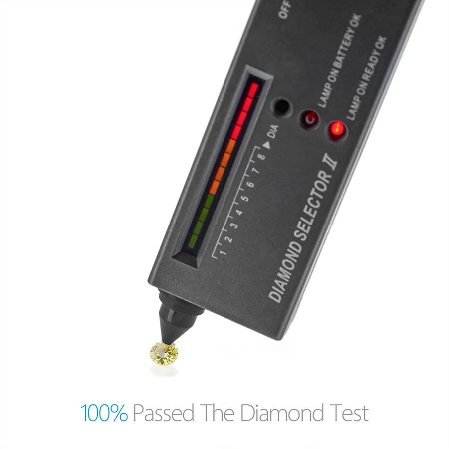 หิน Moissanite สีเหลืองที่มีใบรับรอง 0.5-5.0ct GRA Certified Moissanita อัญมณีหลวม Pass Diamond Tester