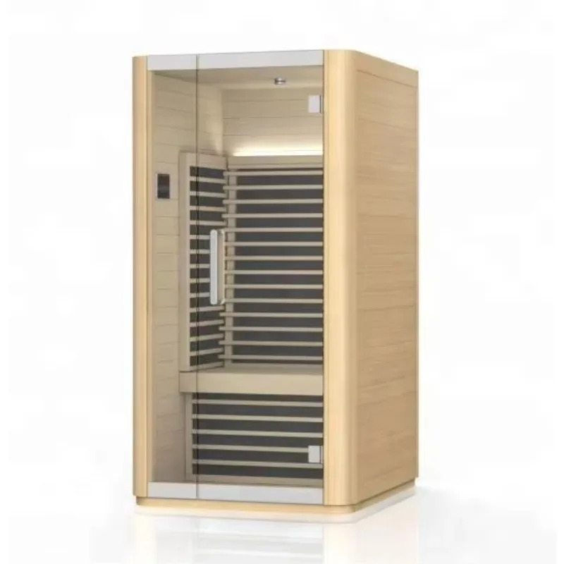 

1 Person Far Infrared Heating Sauna Full Spectrum Red Light Therapy Indoor Hemlock Wooden Sauna Rooms