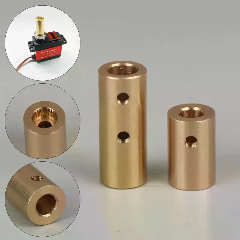 Extend Servo Shafts! 1/2Pcs 25T Servo Shaft Coupler Adapter 5/6MM Extension Column For RC Airplane