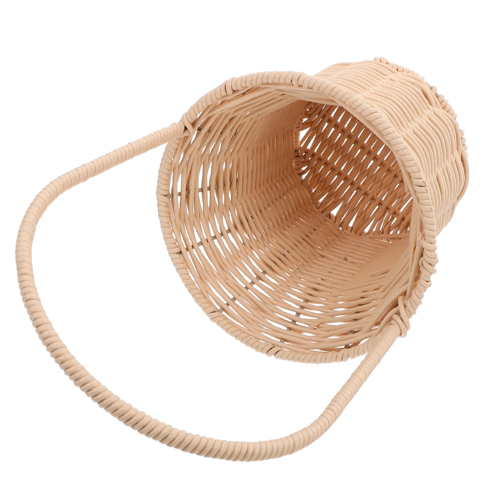 

Имитация ротанговой корзины с ручкой, легкая, в деревенском стиле, для свадебного декора, для хранения конфет, для невесты, подружек невесты, для сада