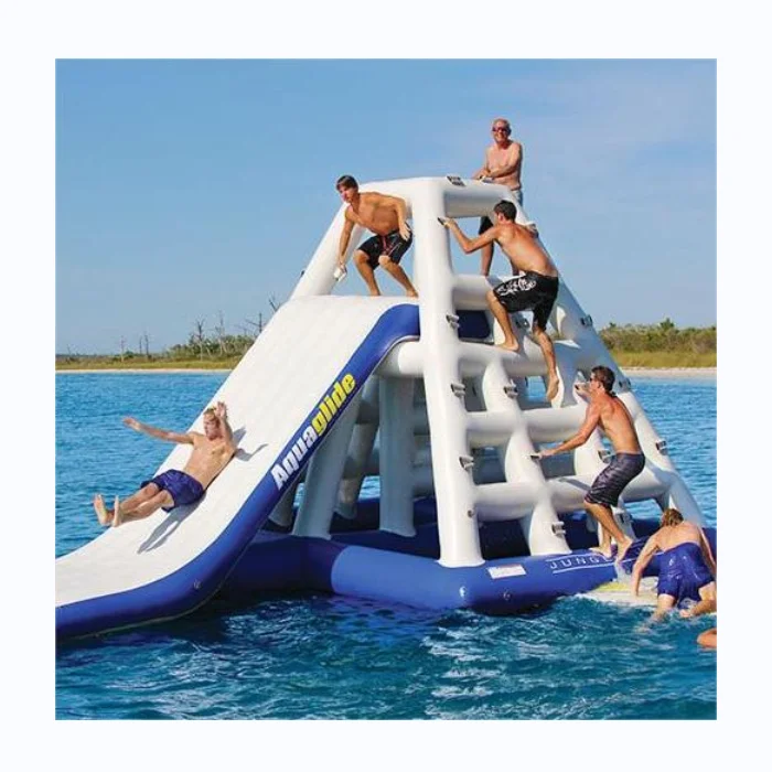 Custom inflatable floating platform Swimming Water Island inflatable water park games