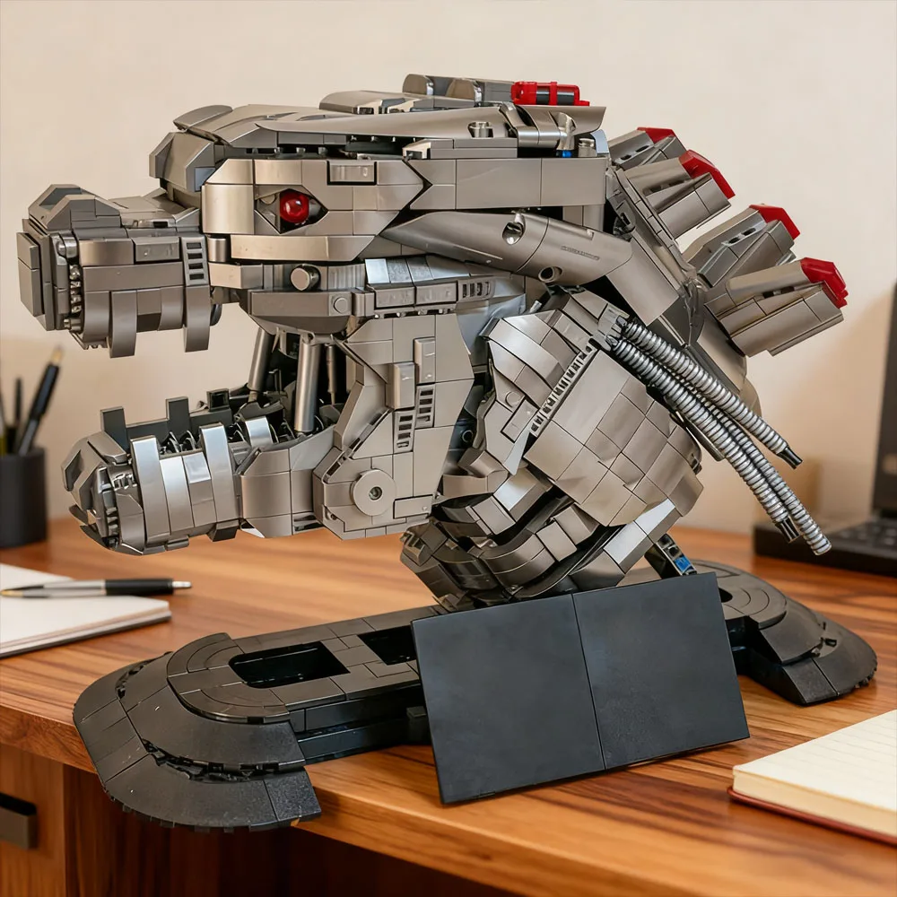 

2595 шт. строительные блоки с головкой машины, сборные игрушки, модель кирпичей, игрушки, украшения для комнаты, Хэллоуин, Рождество, подарки на день рождения