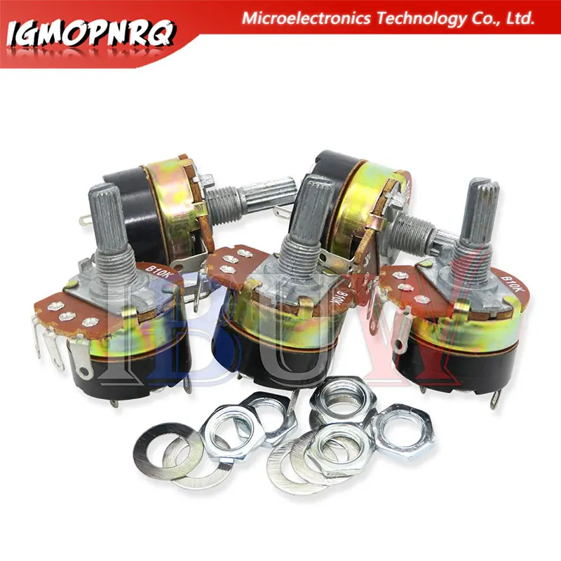 

5PCS WH138 adjustable resistance speed regulator with switch potentiometer WH138-1 B5K B10K B20K B50K B100K B250K B500K 10K 100K