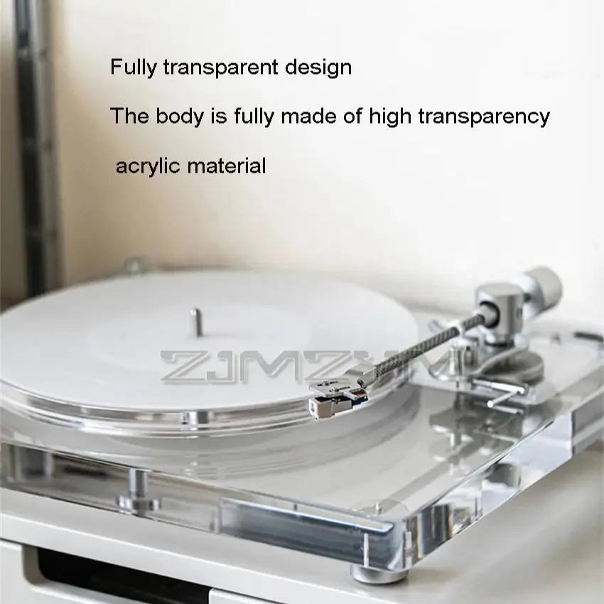 X10 Transparent Acrylic Vinyl Record Player Bluetooth Transmitter X10 Phonograph Desktop DC12V 1A