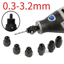 Drill Chuck Keyless Universal Multi Quick Change Mini Small Electric Drill Engraving Machine Chuck For Dremel Accessories Tool