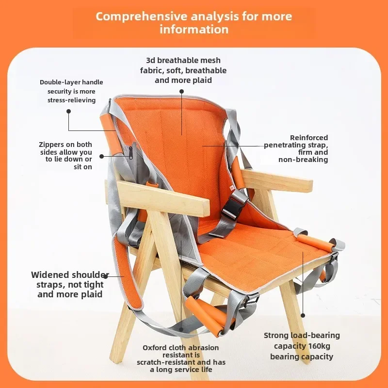 Lift Disabled Elderly People Up and Down Stairs with Seat Transfer Pads Move Patients with Soft Stretchers