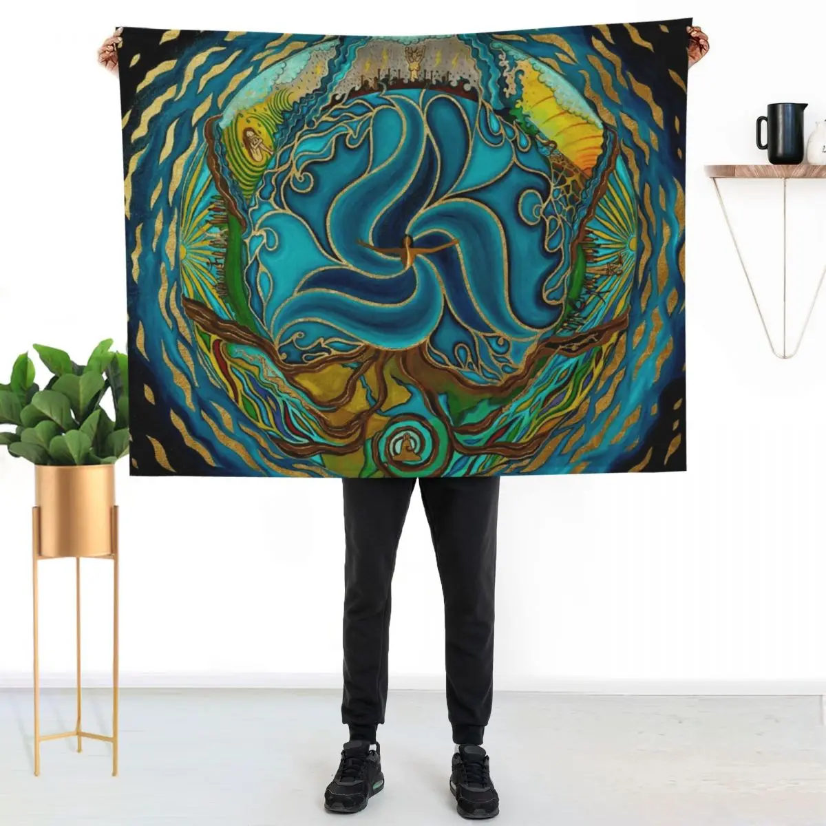 Breaking The Ocean Throw Blanket warm winter Giant Sofa Loose anime Kid'S Polar Blankets