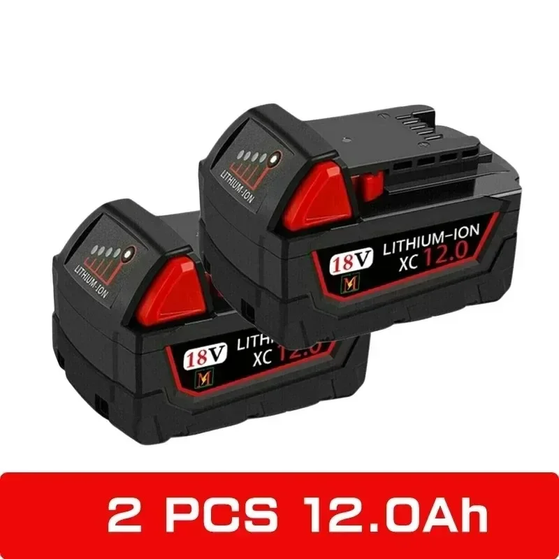 

18V 6.0/8.0/12.0Ah 18650 For Milwaukee M18, M18B, M18B2, M18B4, M18B5, M18B9, M18BX,C18B,C18BX lithium-ion rechargeable battery