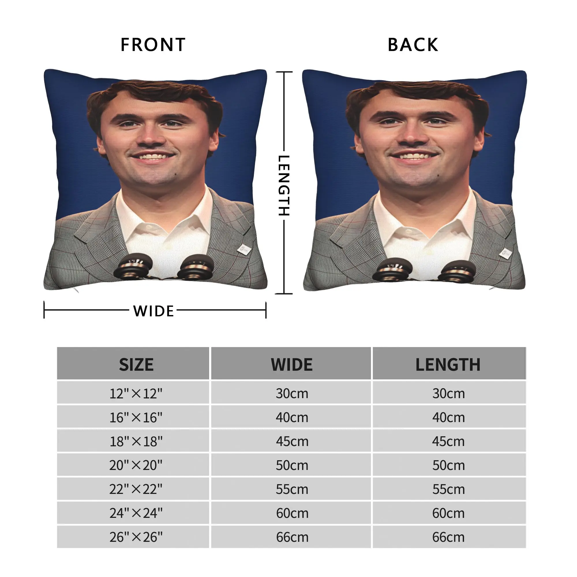 Charlie Kirk Podium Speech Pillowcases  Novelty Pillow Case For Living Room Chair Soft Pillow Cover