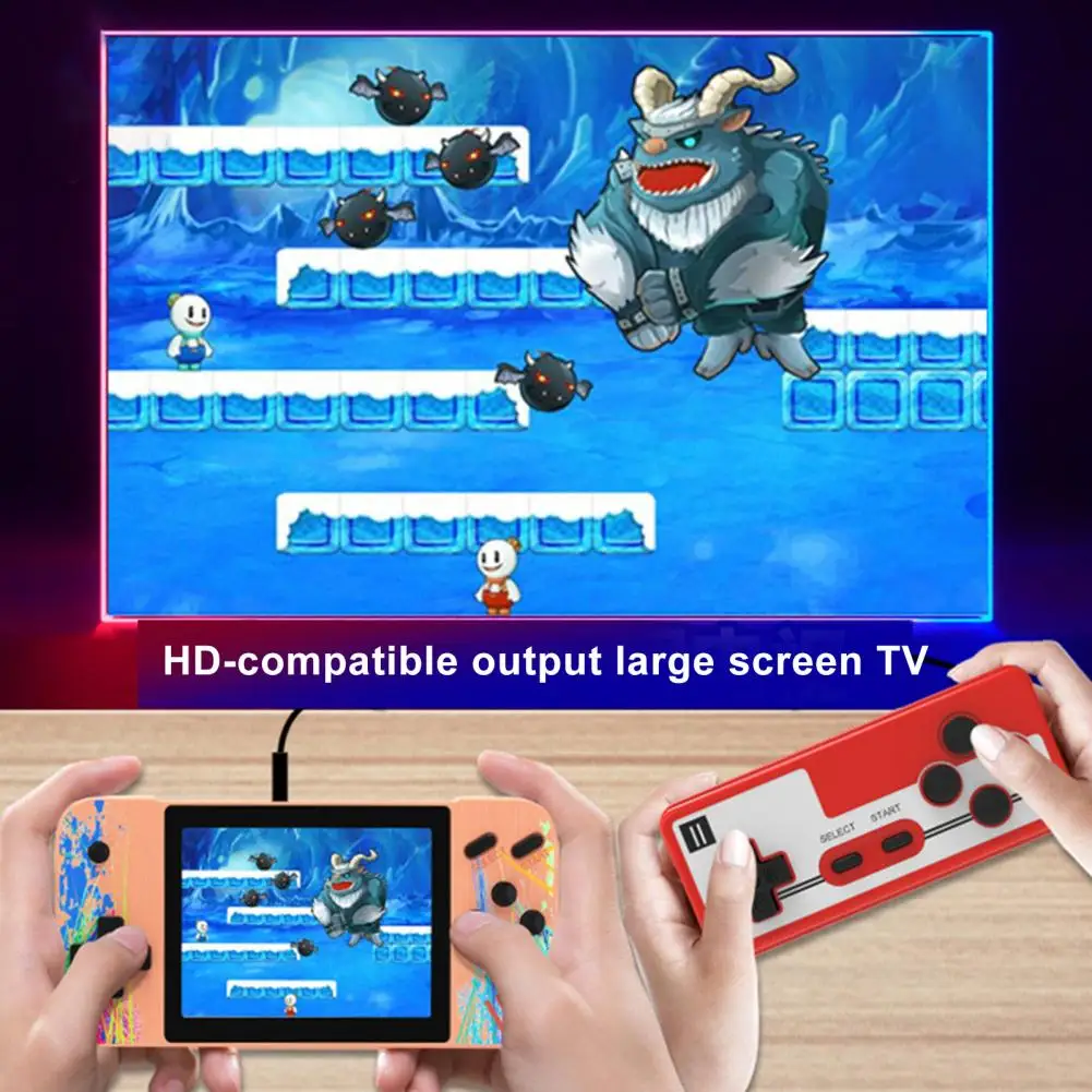 G3 Game Console High Resolution Long Standby Time Game Device Ergonomic Nostalgic AV Output Handheld Gaming for Kids