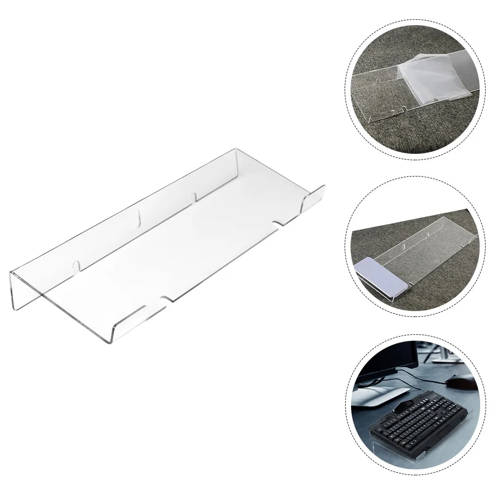 

Acrylic Keyboard Stand for Office Ergonomic Tilted Holder Riser Tray Elevated Desktop Organizer Compatible with All Keyboards
