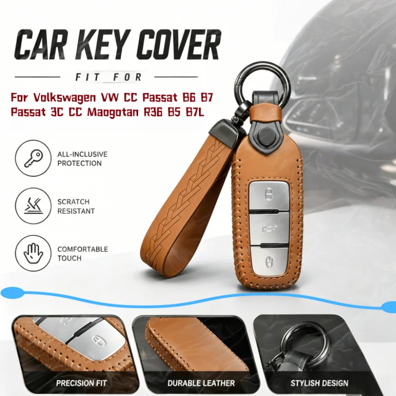

Durable Car Key Case Cover for Volkswagen VW CC Passat B6 B7 Passat 3C CC Maogotan R36 B5 B7L Protector Auto Accessories