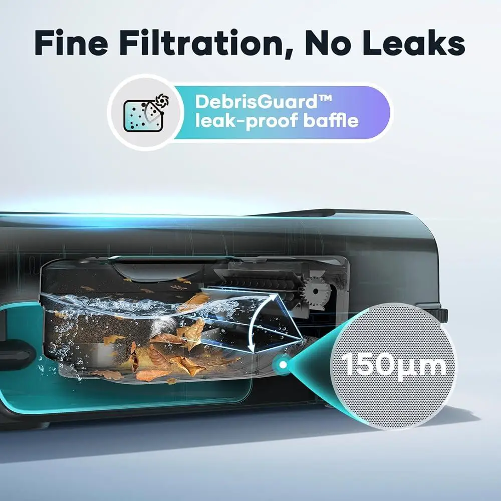 앱 제어 기능이 있는 Surfer S2 태양광 풀 스키머 효율적인 청소 이중 충전 스마트 장애물 회피 연중무휴 성능 이상적