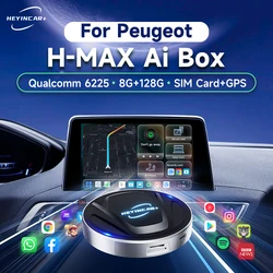 Android 13 HEYINCAR CarPlay AI Box Qualcomm SM6225 8GB+128GB Wireless CarPlay Android Auto Smart TV Box For Netflix YouTube