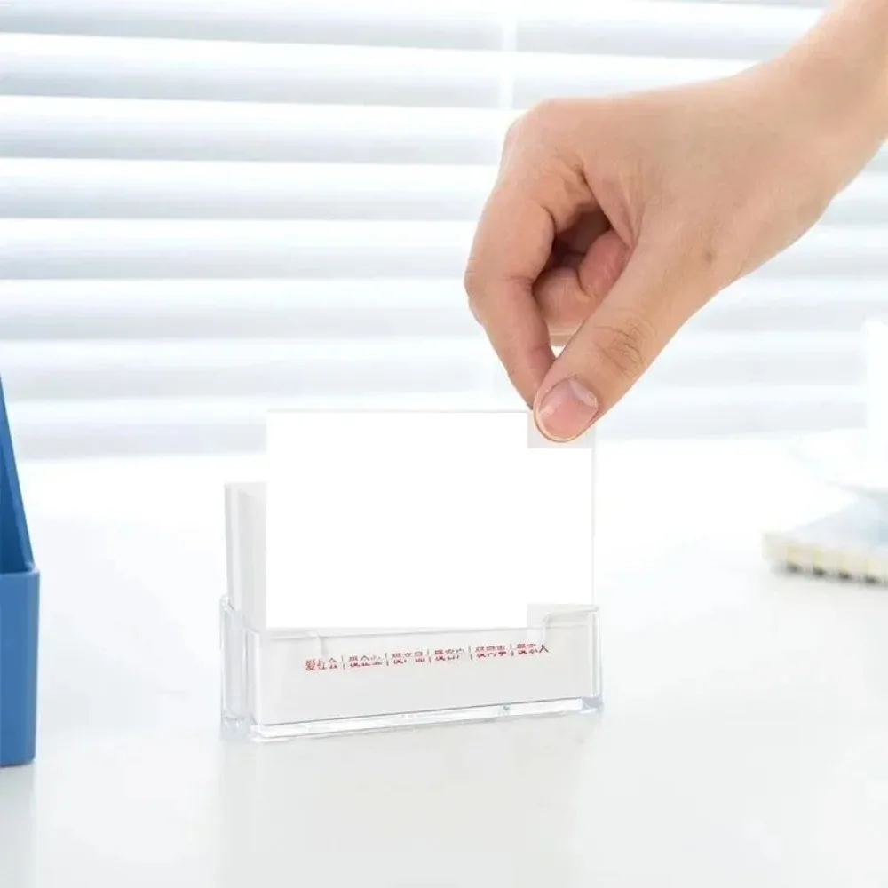 Espositore portatile trasparente per porta biglietti da visita espositore da scrivania da tavolo porta biglietti da visita da tavolo