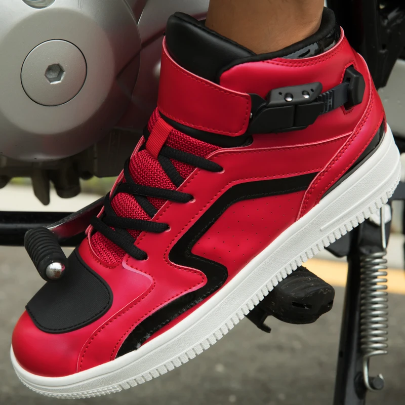 

Мотоциклетные защитные ботинки для верховой езды, мужские модные четырехсезонные высокие противоскользящие дышащие ботинки для внедорожного снаряжения, велосипедные ботинки