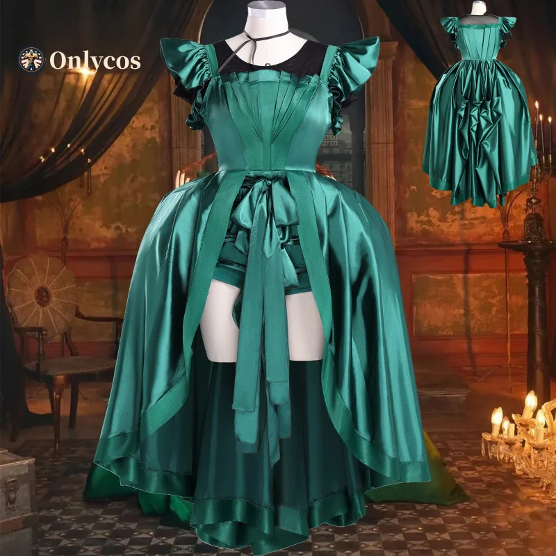 

Wednesday 2 Enid Sinclair Cosplay Costume Role Play Women Elegant Halloween Party Green Dress Suit Full Set Onlycos