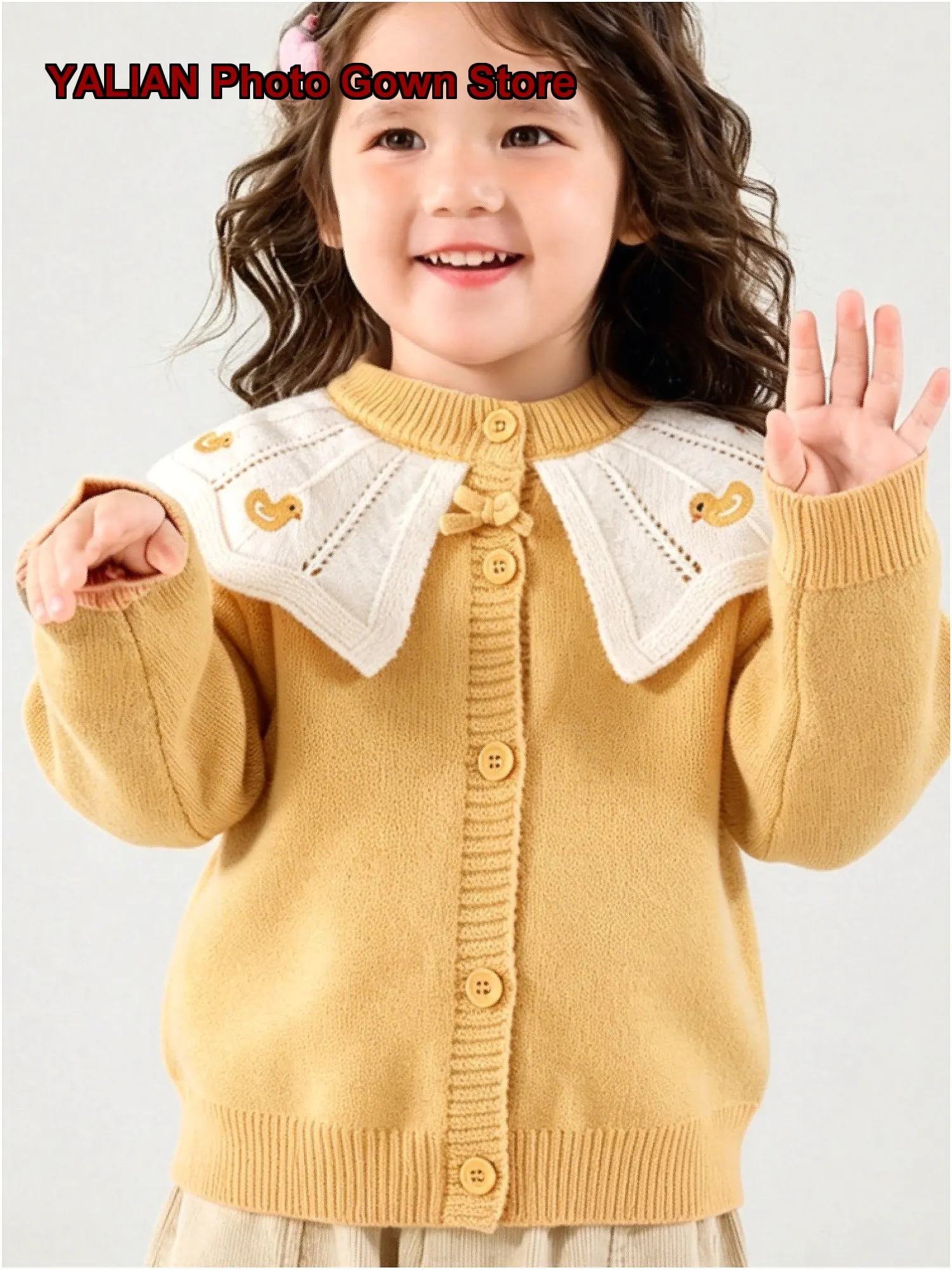 Girls Knit Coat 2026 Autumn Chic Baby Spring Autumn Outfit Kids