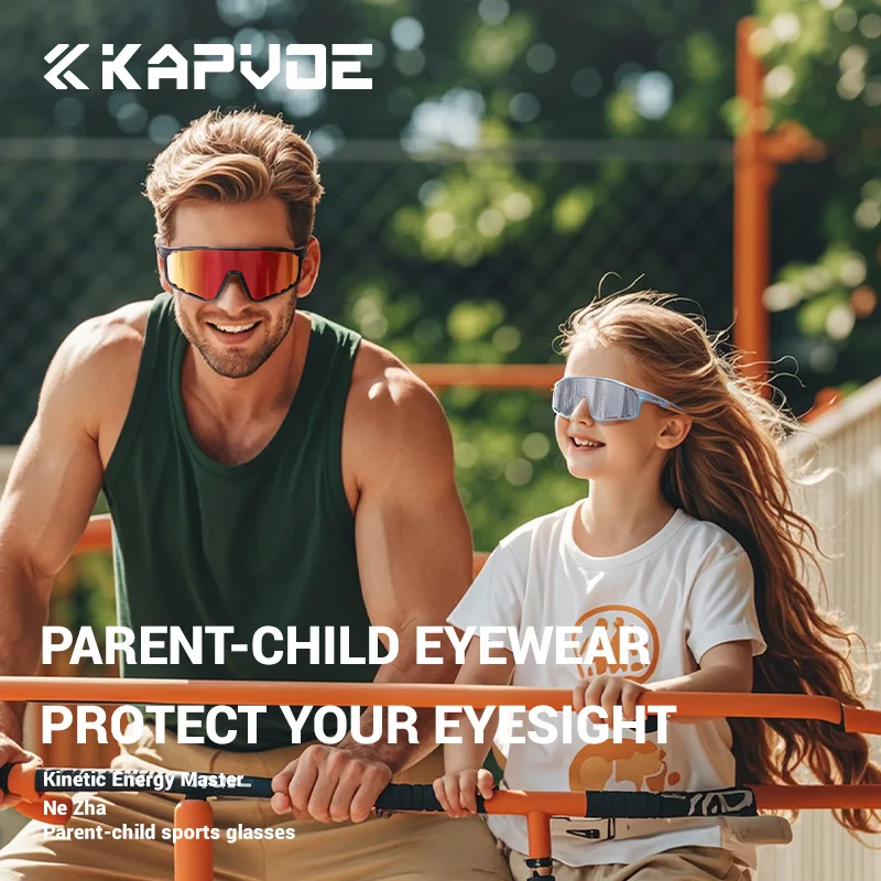 Kapvoe crianças óculos esportivos ultra-leve de alta qualidade óculos de sol criança ciclismo ao ar livre menino menina casual óculos de viagem