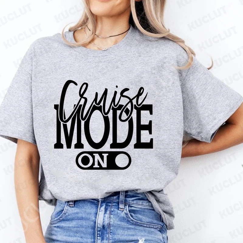 Cruise Mode T-shirts Cruise Vibes Shirt Family Matching Group Shirts Holiday Summer Vacation Tees Girls Trip Shirt Vacation Gift