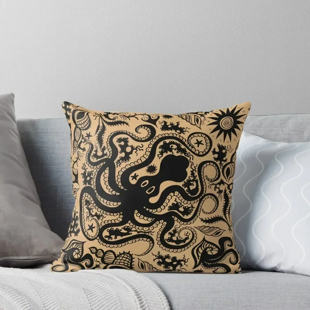 Minoan Marine Style Pottery Pattern Throw Pillow Sofa Cushions Cover Decorative pillowcase pillow