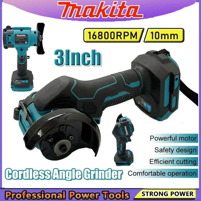 

Makita Новая 3-дюймовая мини-угловая шлифовальная машина Беспроводная 3-дюймовая электрическая отрезная инструмент Режущая циркулярная пила Электроинструмент 20 В Аккумулятор