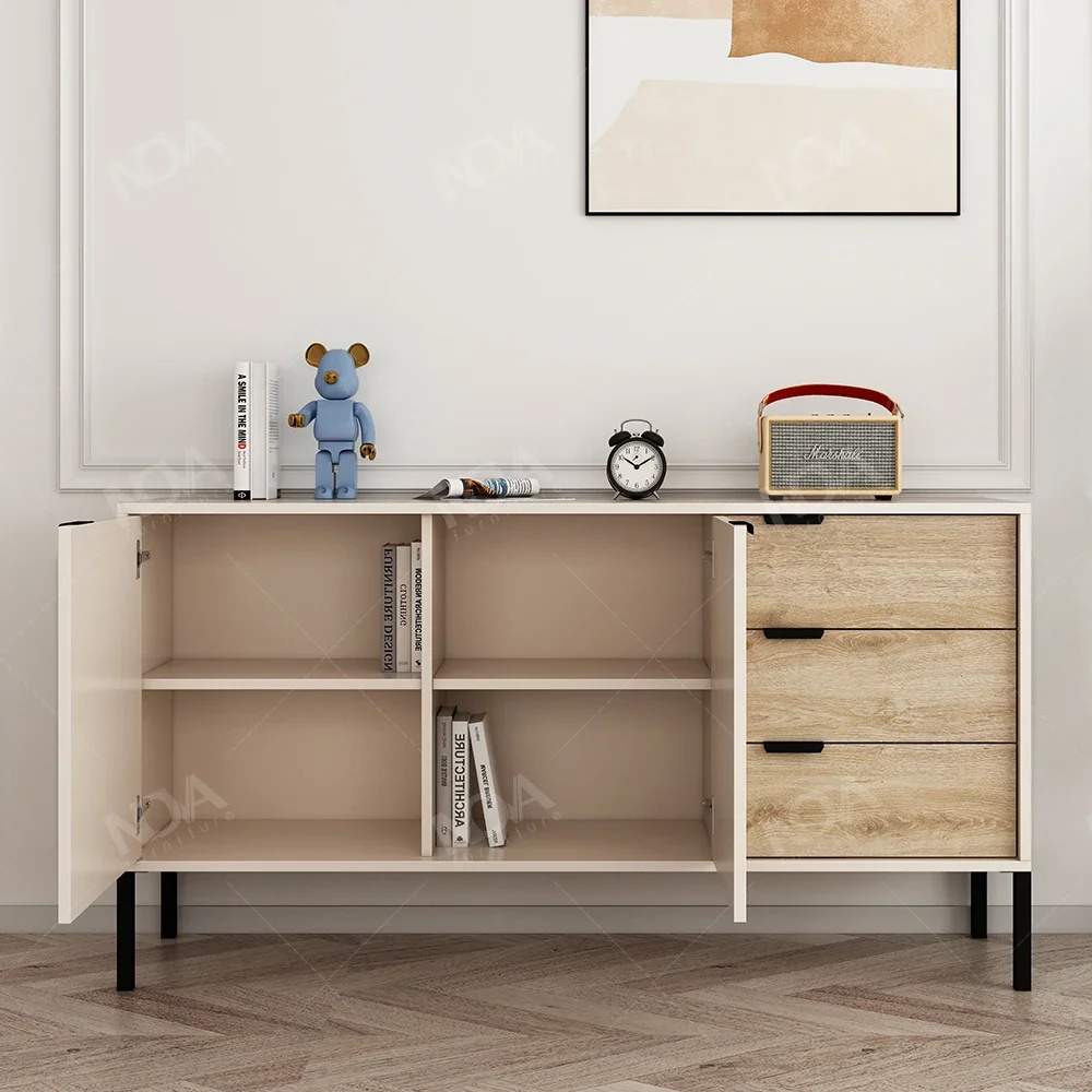 Um moderno buffet de madeira maciça armário para sala de jantar móveis muebles aparador sala de estar mesa lateral armários de peito
